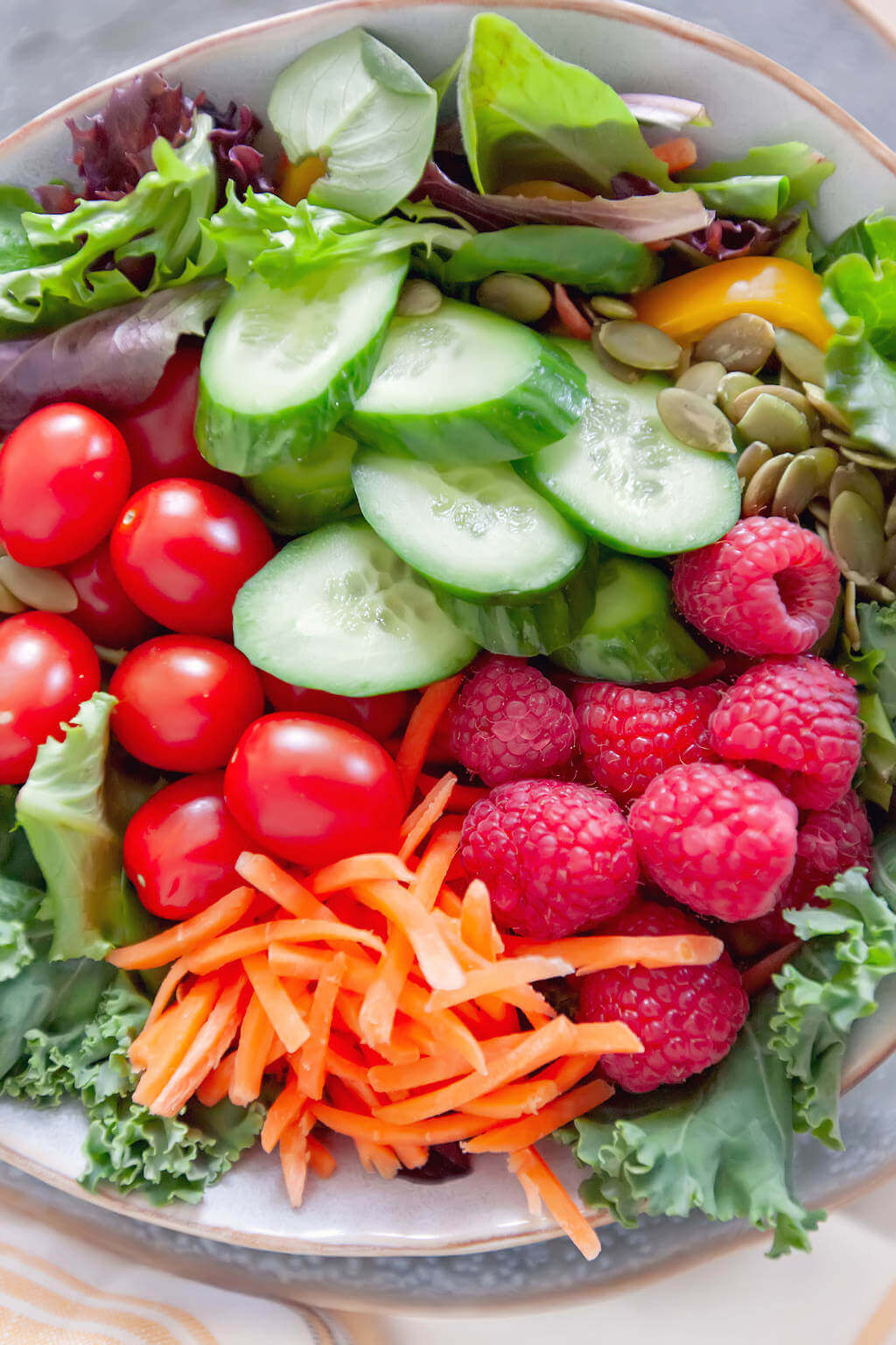 colorful raw food bowl